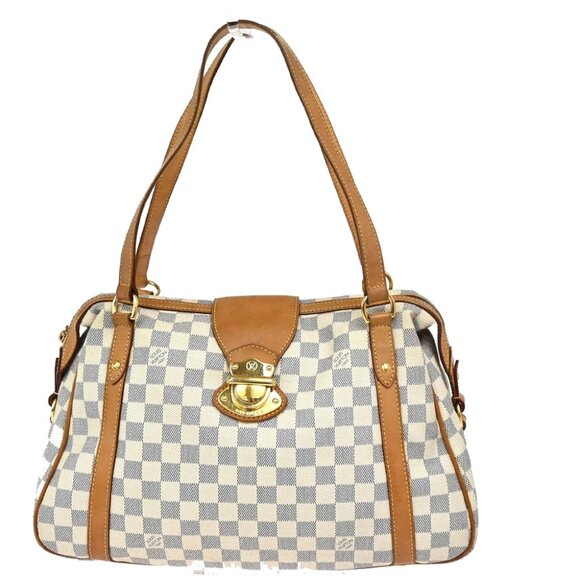 LOUIS VUITTON LV Stresa PM Shoulder Bag Damier Azur Leather White N42220 15FC111 - Picture 14 of 14